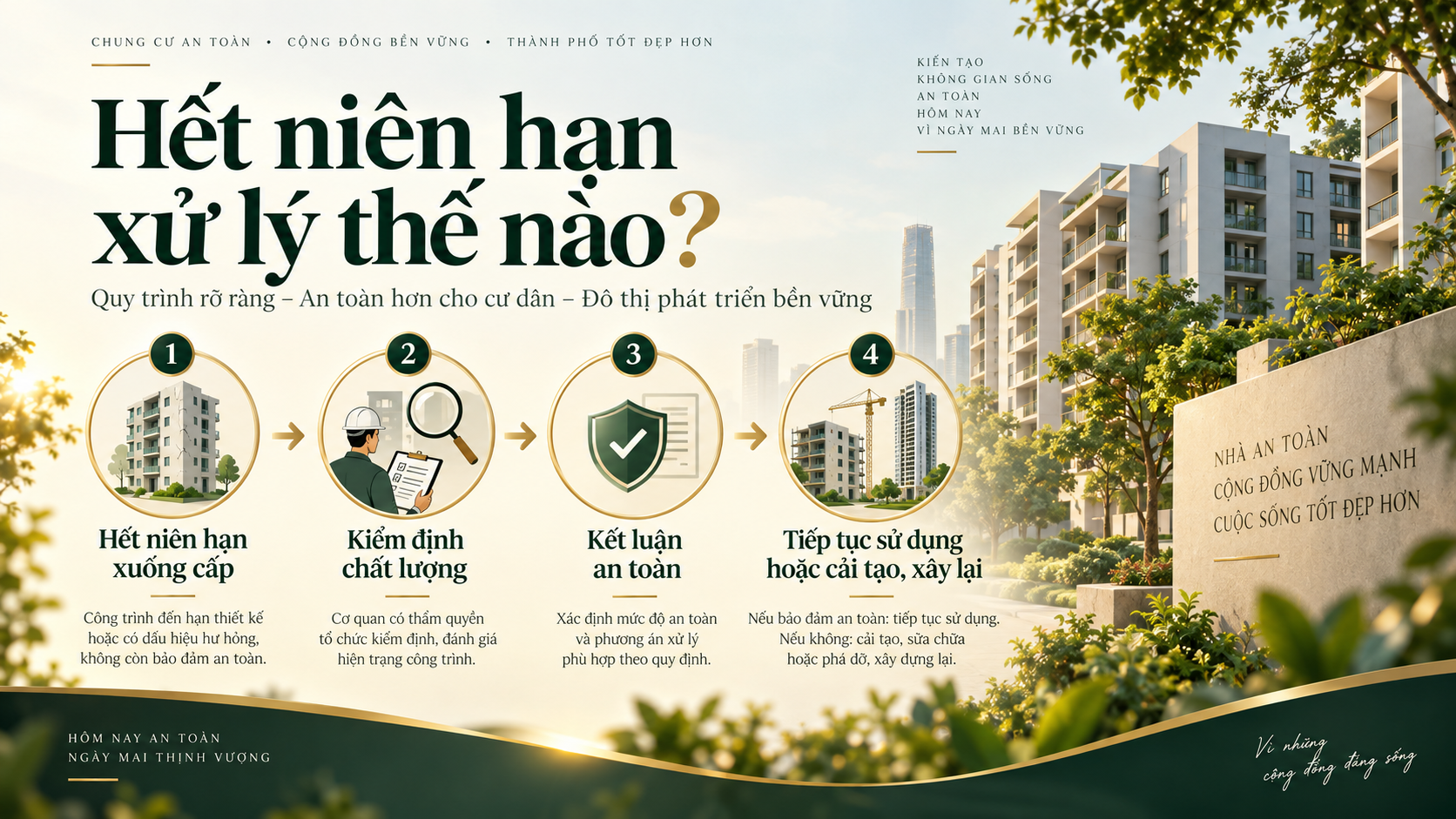 Quy trình xử lý chung cư khi hết thời hạn sử dụng