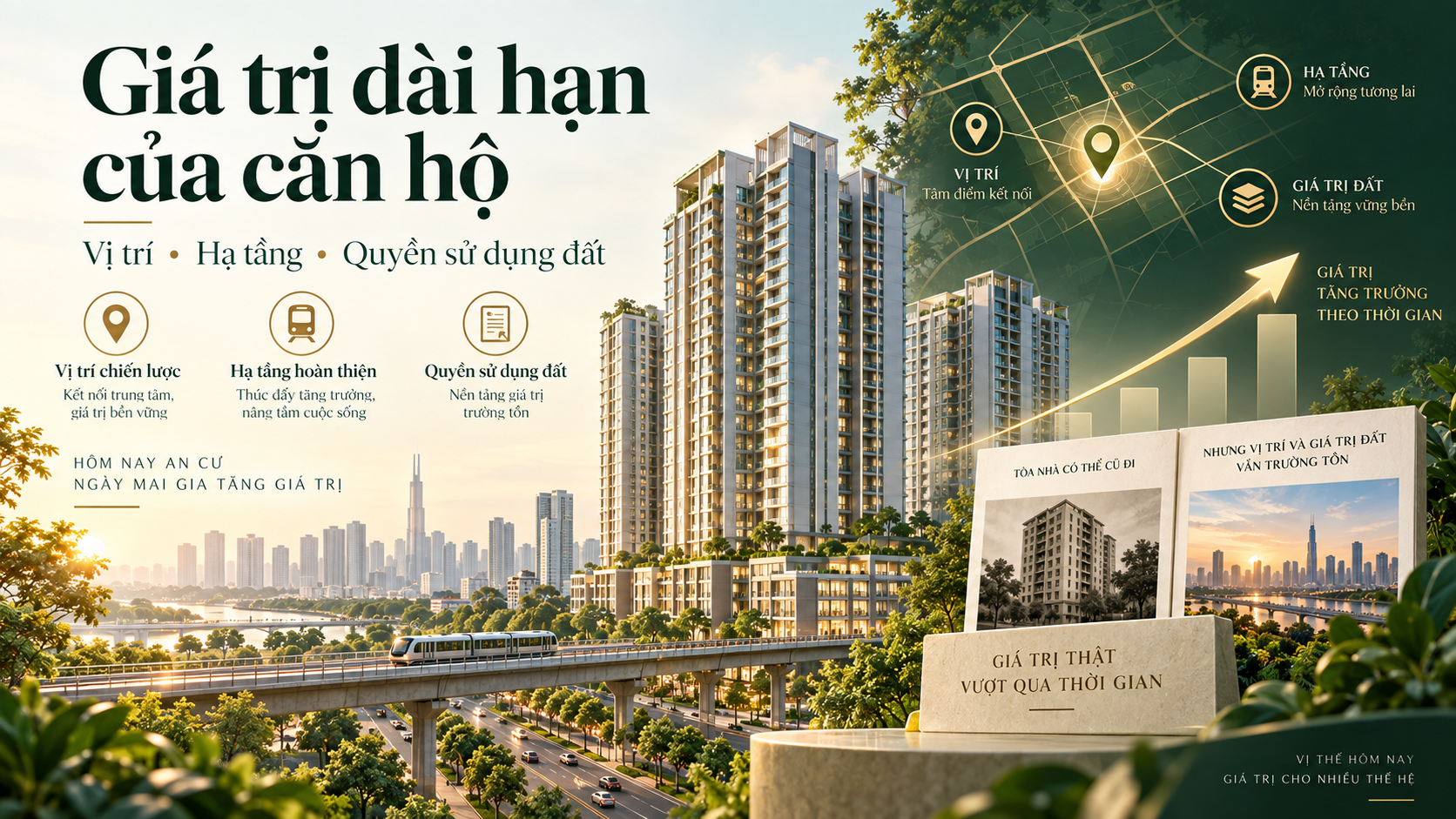 Giá trị vị trí và quyền sử dụng đất của căn hộ chung cư