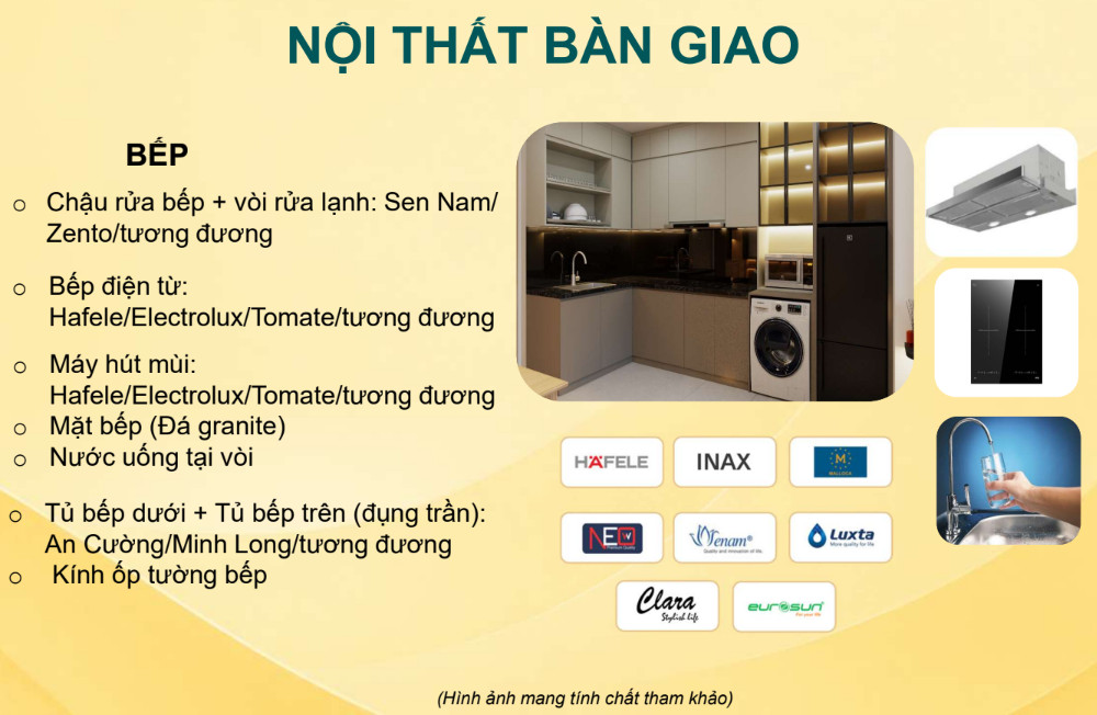 Bếp bàn giao Bcons Aria
